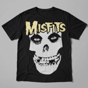 Misfits Vintage Skull Graphic Punk Rock Band Tee