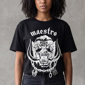 Maestro Pork Boy Clurp Clurp Tee Heavy Metal Boar Skull Shirt for Fantasy LitRPG Fans