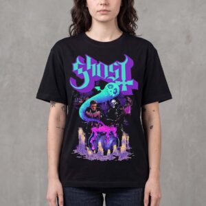 Ghost Band Occult Cauldron Graphic Tee Halloween Gift for Heavy Metal Fans