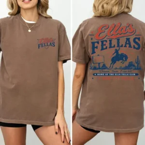 Custom Name Fellas Club Choosin' Texas Vintage Cowboy Graphic Tee