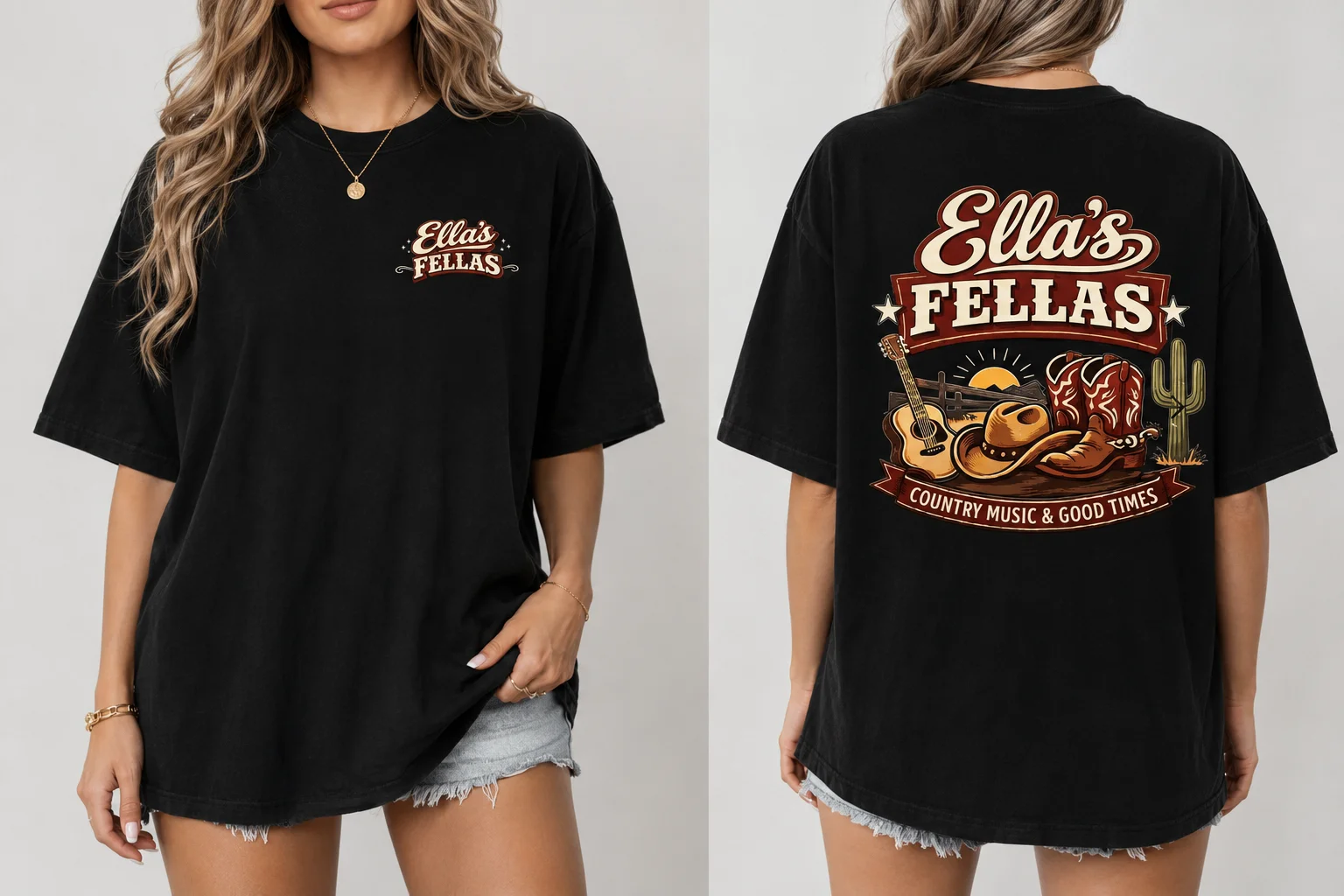 Country Music Good Times Custom Name Tee Vintage Western Concert Shirt