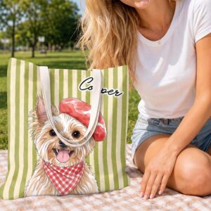 Custom Pet Portrait Tote Bag Personalized Gift for Dog and Cat Moms