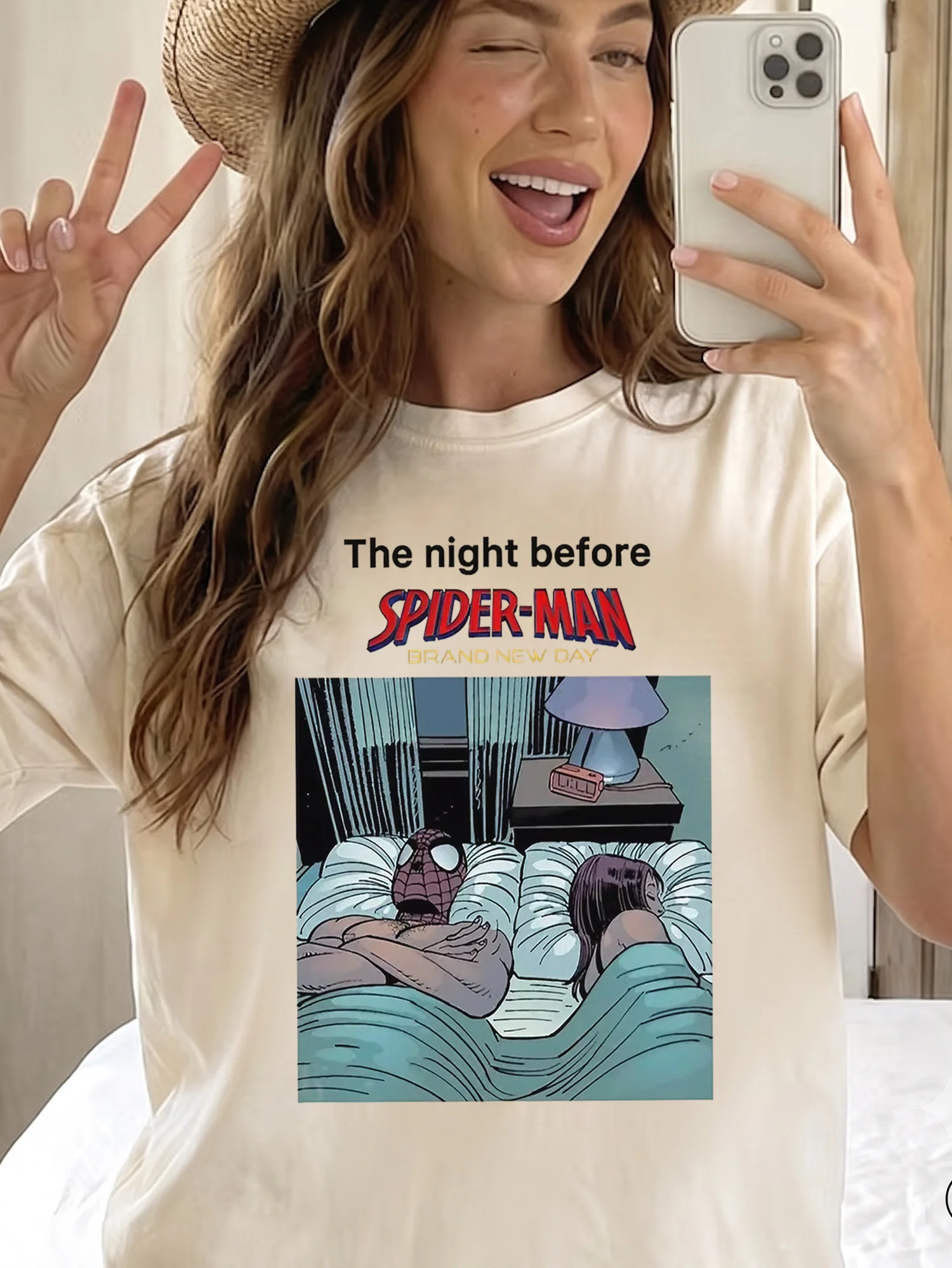 Spider-Man Brand New Day The Night Before Tee Retro Comic Premiere Shirt