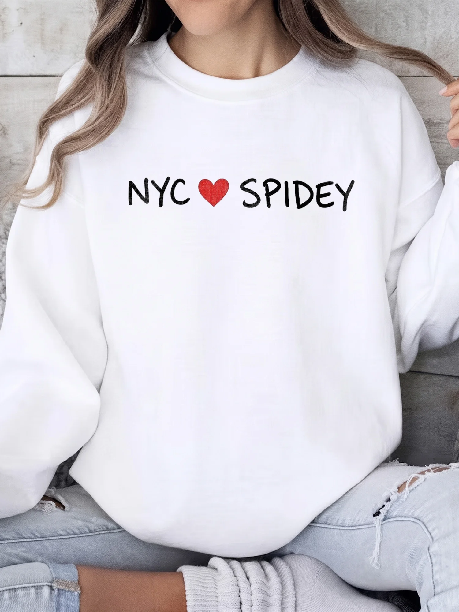 NYC Loves Spidey T-Shirt Spider-Man Fan Graphic Tee for Women