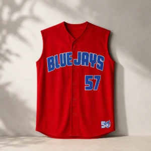 Custom Bluejays Sleeveless Baseball Jersey Personalized Name Number Fanwear