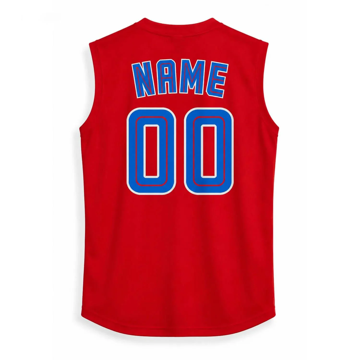 Custom Bluejays Sleeveless Baseball Jersey Personalized Name Number Fanwear