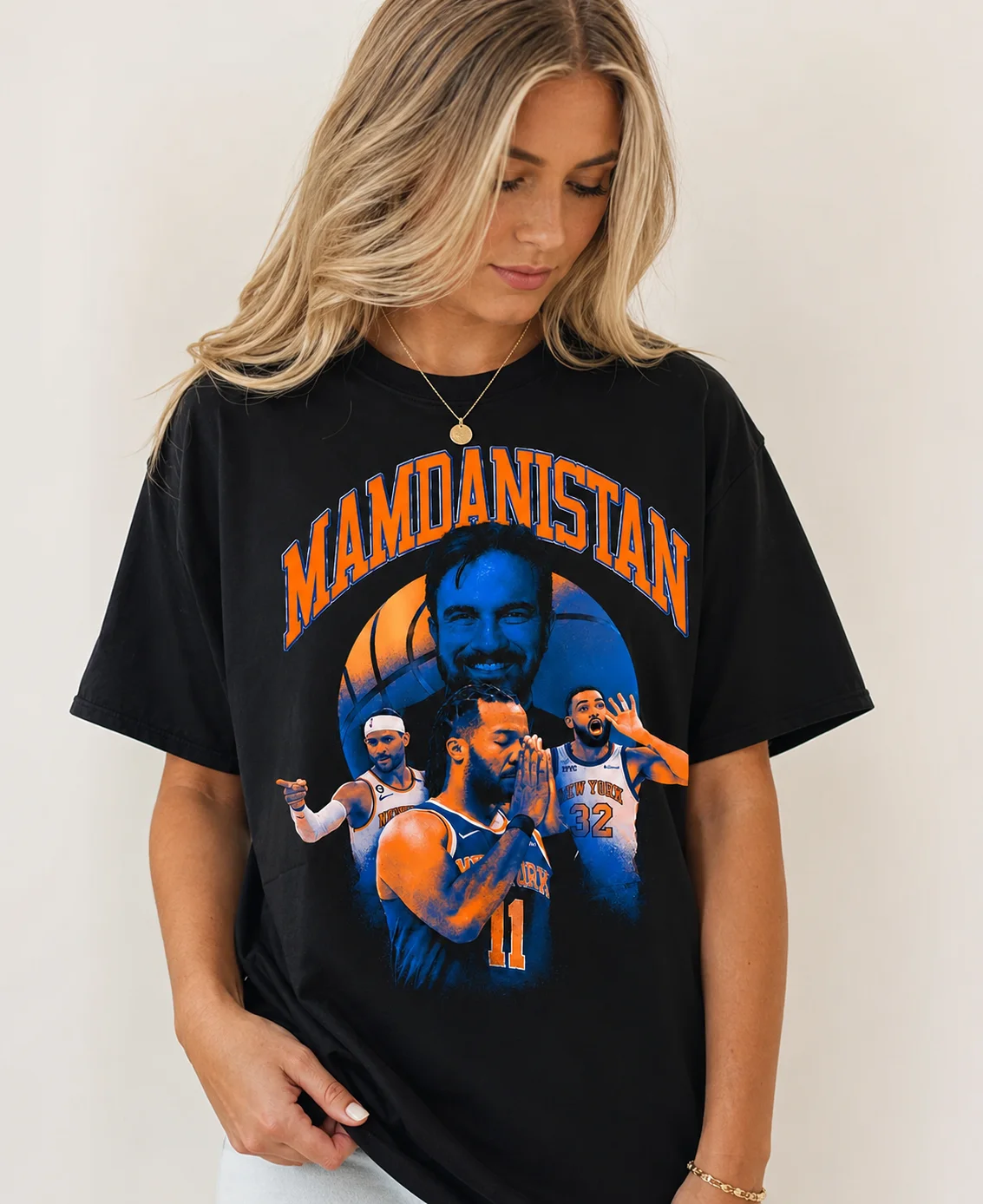 Mamdanistan New York Basketball Graphic Tee Jalen Brunson KAT Mikal Bridges Fan Gift