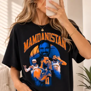 Mamdanistan New York Basketball Graphic Tee Jalen Brunson KAT Mikal Bridges Fan Gift