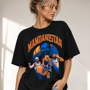 Mamdanistan New York Basketball Graphic Tee Jalen Brunson KAT Mikal Bridges Fan Gift