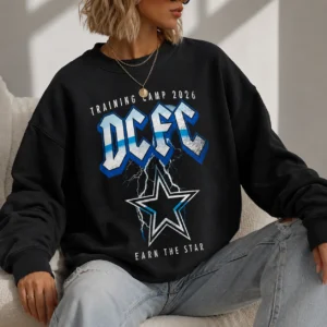 DCFC Training Camp 2026 Earn The Star Sweatshirt for Dallas Football Fans