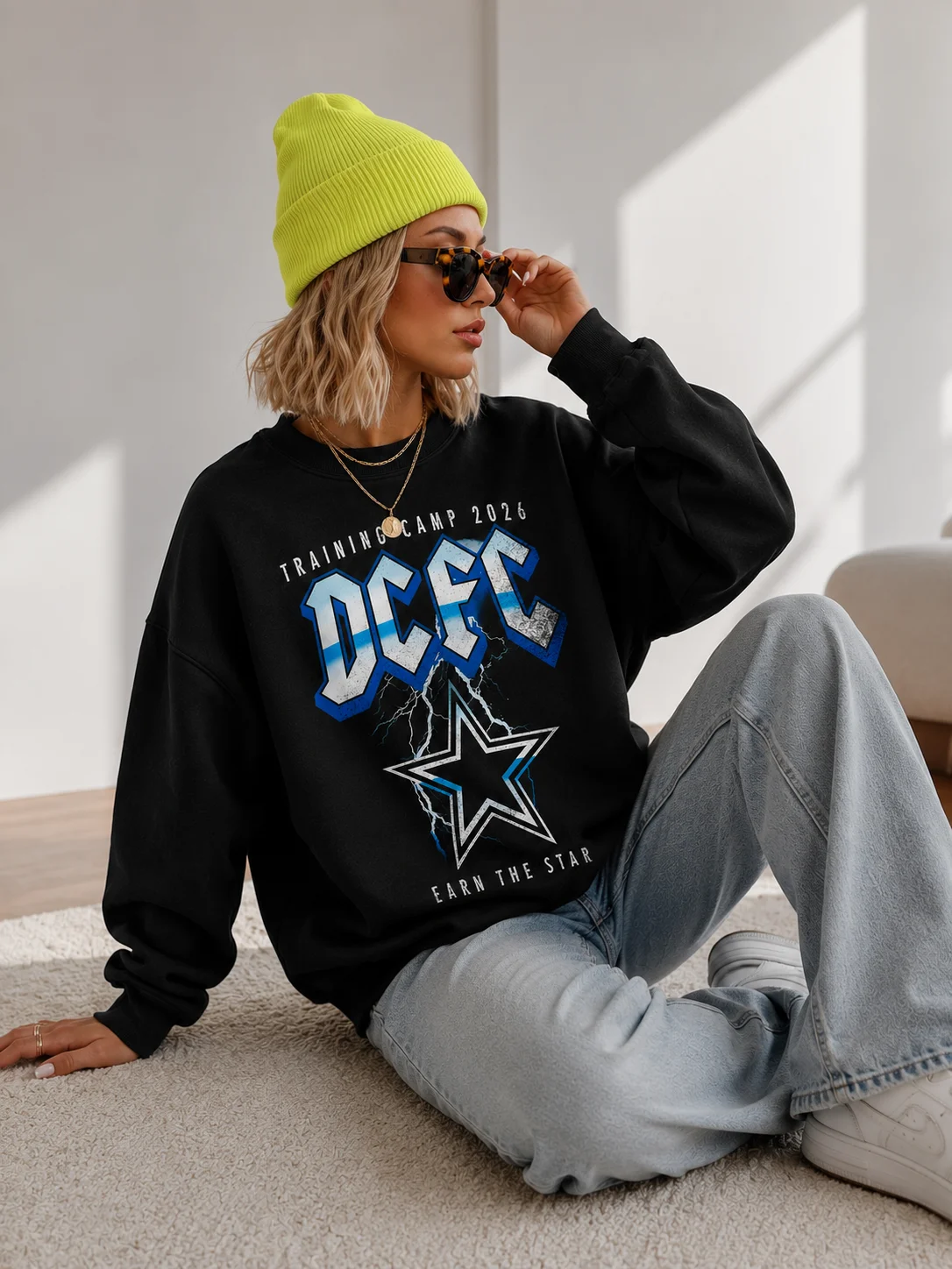 DCFC Training Camp 2026 Earn The Star Sweatshirt for Dallas Football Fans