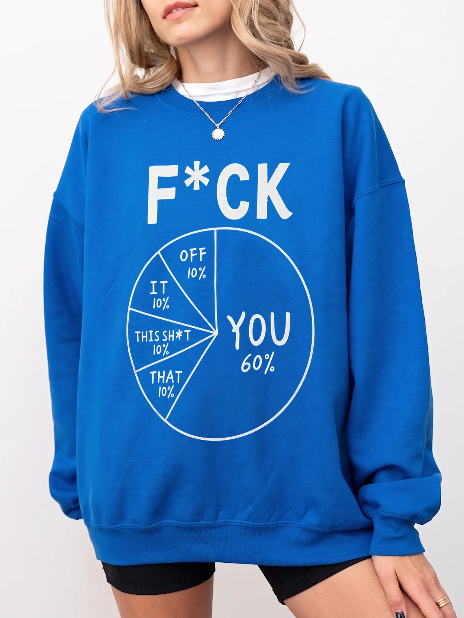 F*ck Off Pie Chart Sarcastic Tee Adult Humor Funny Graphic Shirt