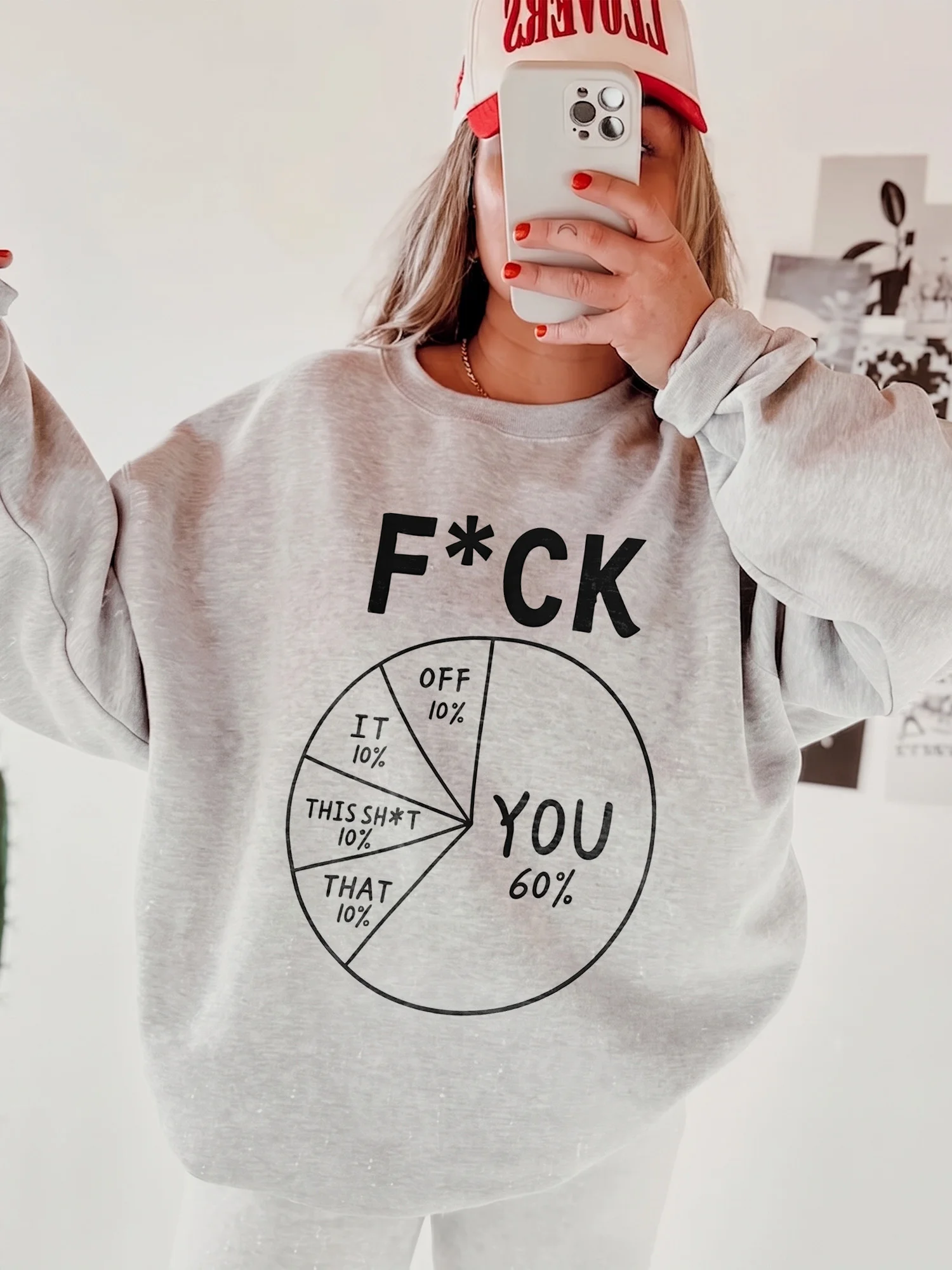 F*ck Off Pie Chart Sarcastic Tee Adult Humor Funny Graphic Shirt