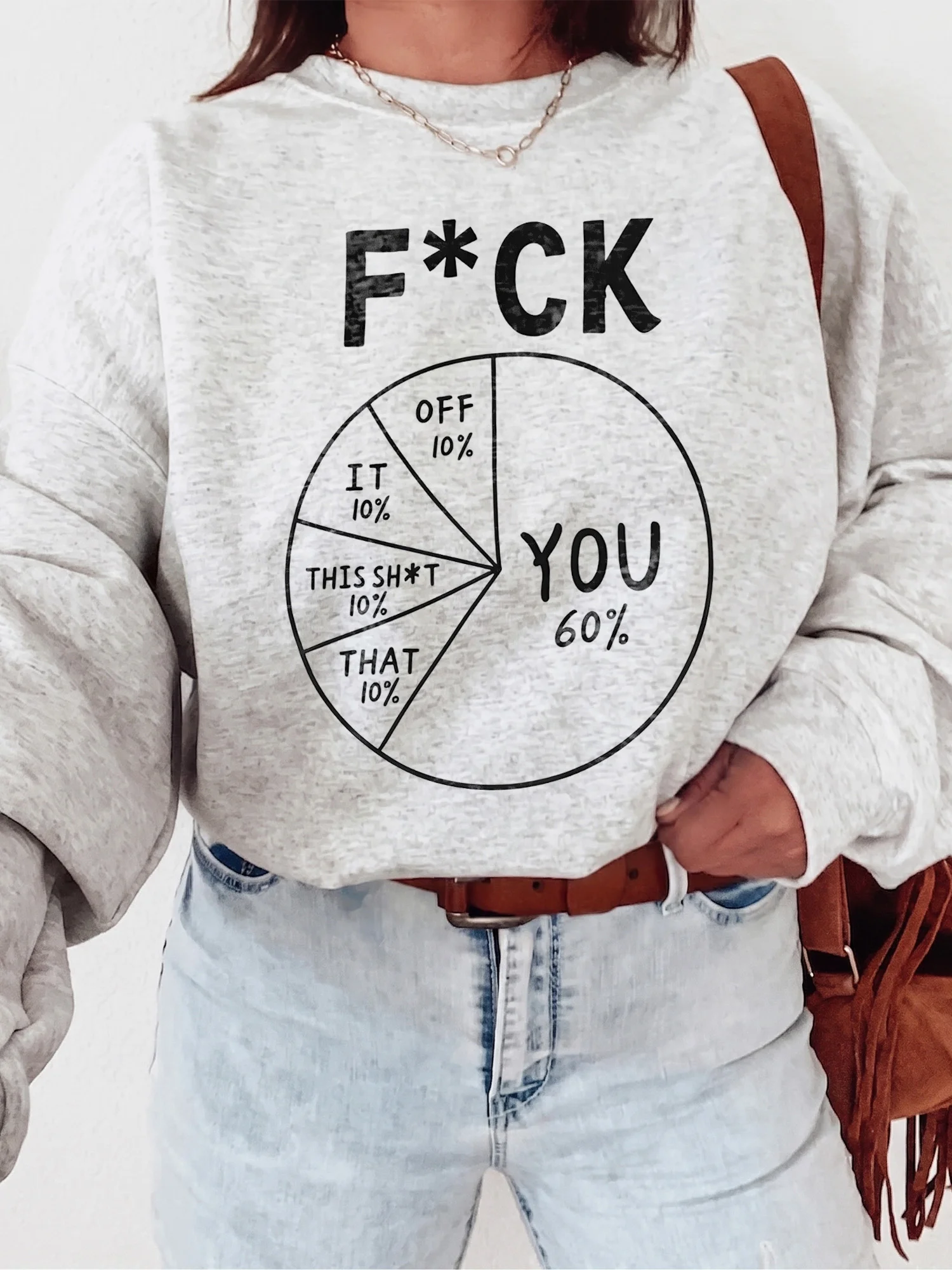 F*ck Off Pie Chart Sarcastic Tee Adult Humor Funny Graphic Shirt
