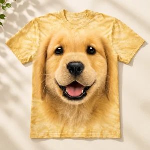 Golden Retriever Puppy Face Tie-Dye Tee Cute Dog Lover Gift