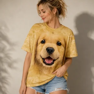 Golden Retriever Puppy Face Tie-Dye Tee Cute Dog Lover Gift