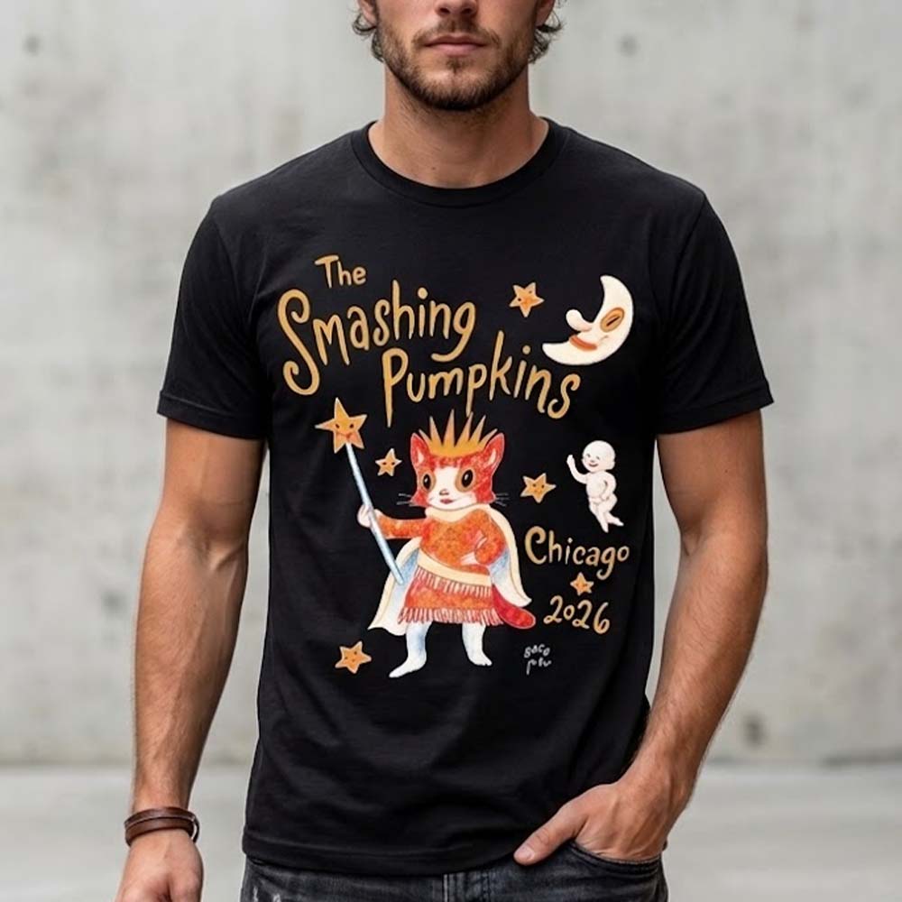 The Smashing Pumpkins Chicago 2026 Vintage Concert Tee Alt-Rock Band Tour T-Shirt