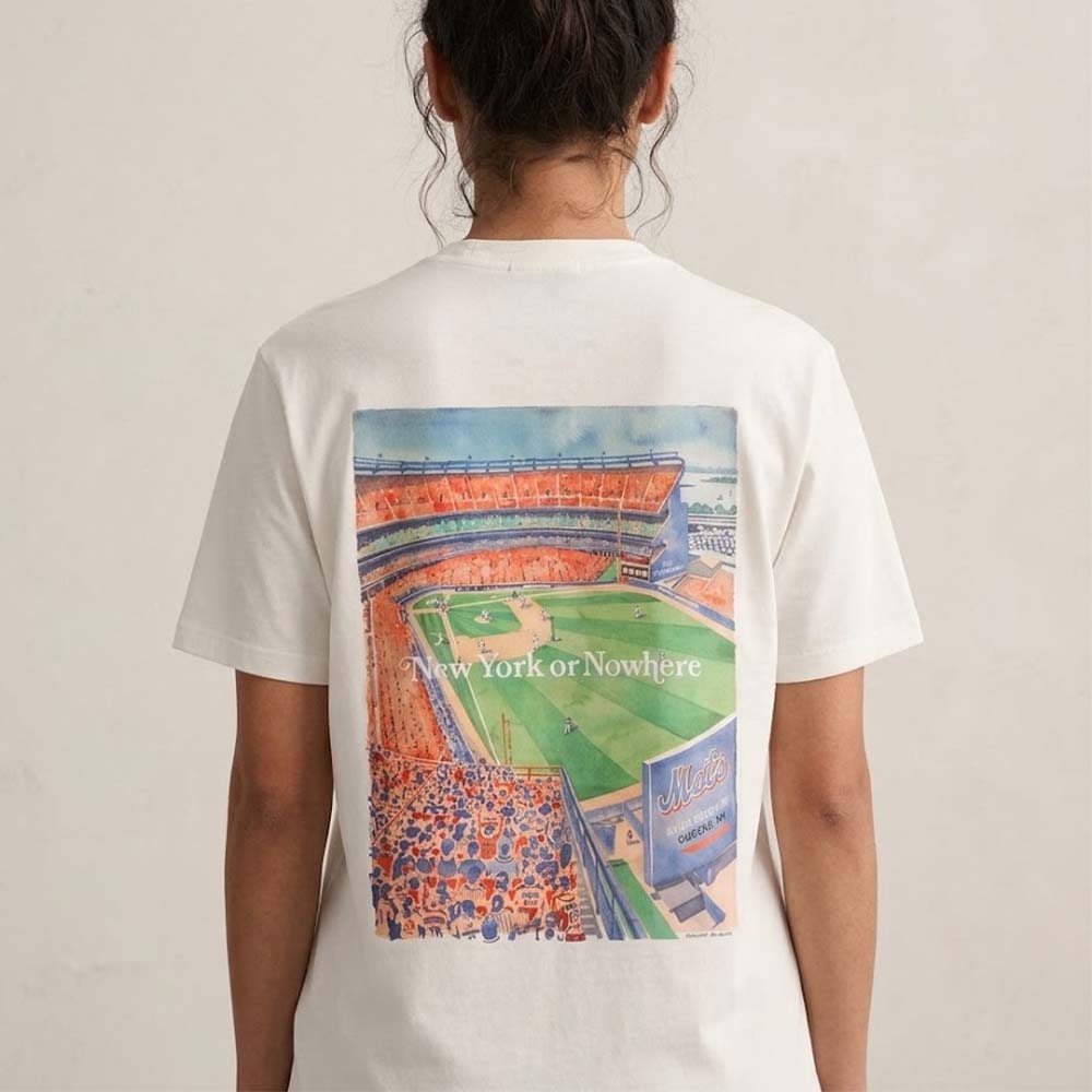 New York Or Nowhere Mets Shea Stadium Queens NY Tee Vintage Baseball Shirt