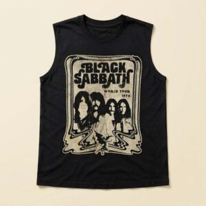 Black Sabbath World Tour 1978 Sleeveless Tee Vintage Heavy Metal Rock Shirt