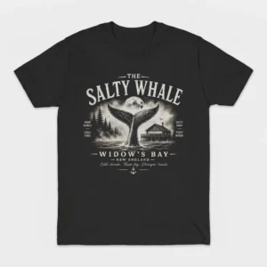 New England Coastal Graphic Tee The Salty Whale Vintage Nautical Bar Shirt