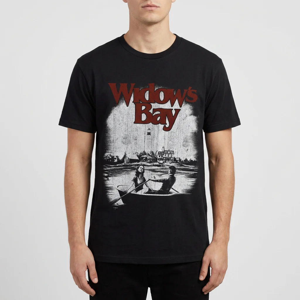 Vintage Horror Graphic Tee Widow's Bay Retro Thriller Shirt, Spooky Coastal Streetwear Gift for Fans
