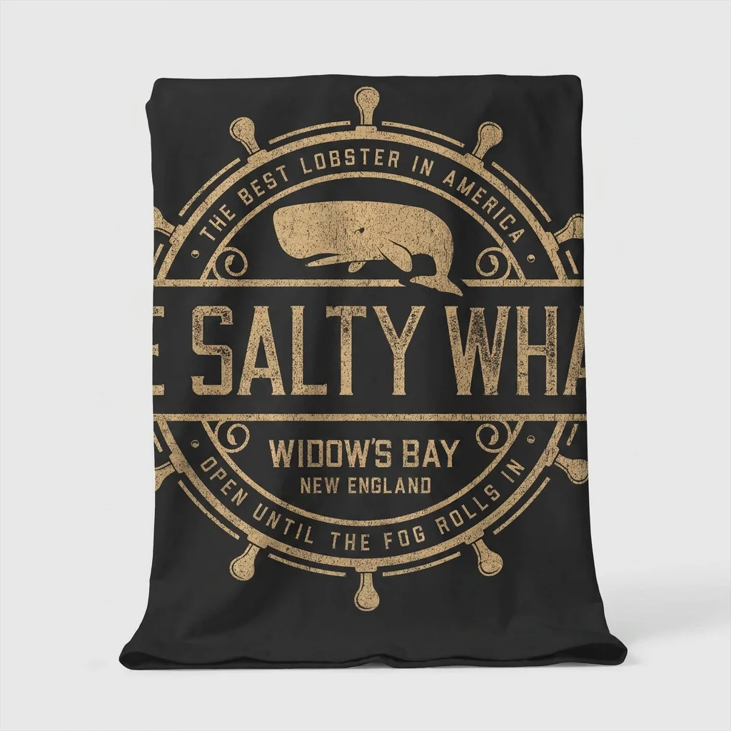 Vintage New England Coastal Graphic Tee The Salty Whale Fictional Seafood Restaurant Shirt Lobster Lover Vacation Apparel