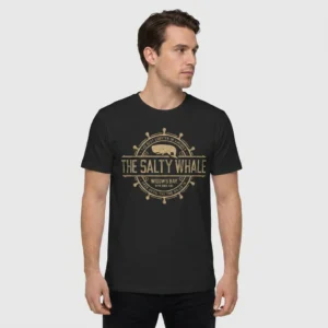 Vintage New England Coastal Graphic Tee The Salty Whale Fictional Seafood Restaurant Shirt Lobster Lover Vacation Apparel