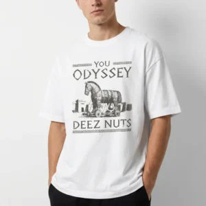 Funny You Odyssey Deez Nuts Tee Trojan Horse Greek Mythology Meme Graphic T-Shirt