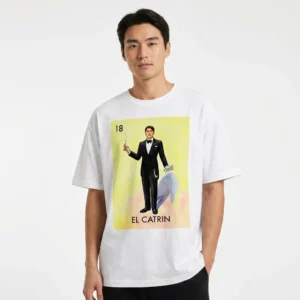 18 El Catrin Mexican Loteria Graphic Tee Vintage Hispanic Heritage Card T-Shirt