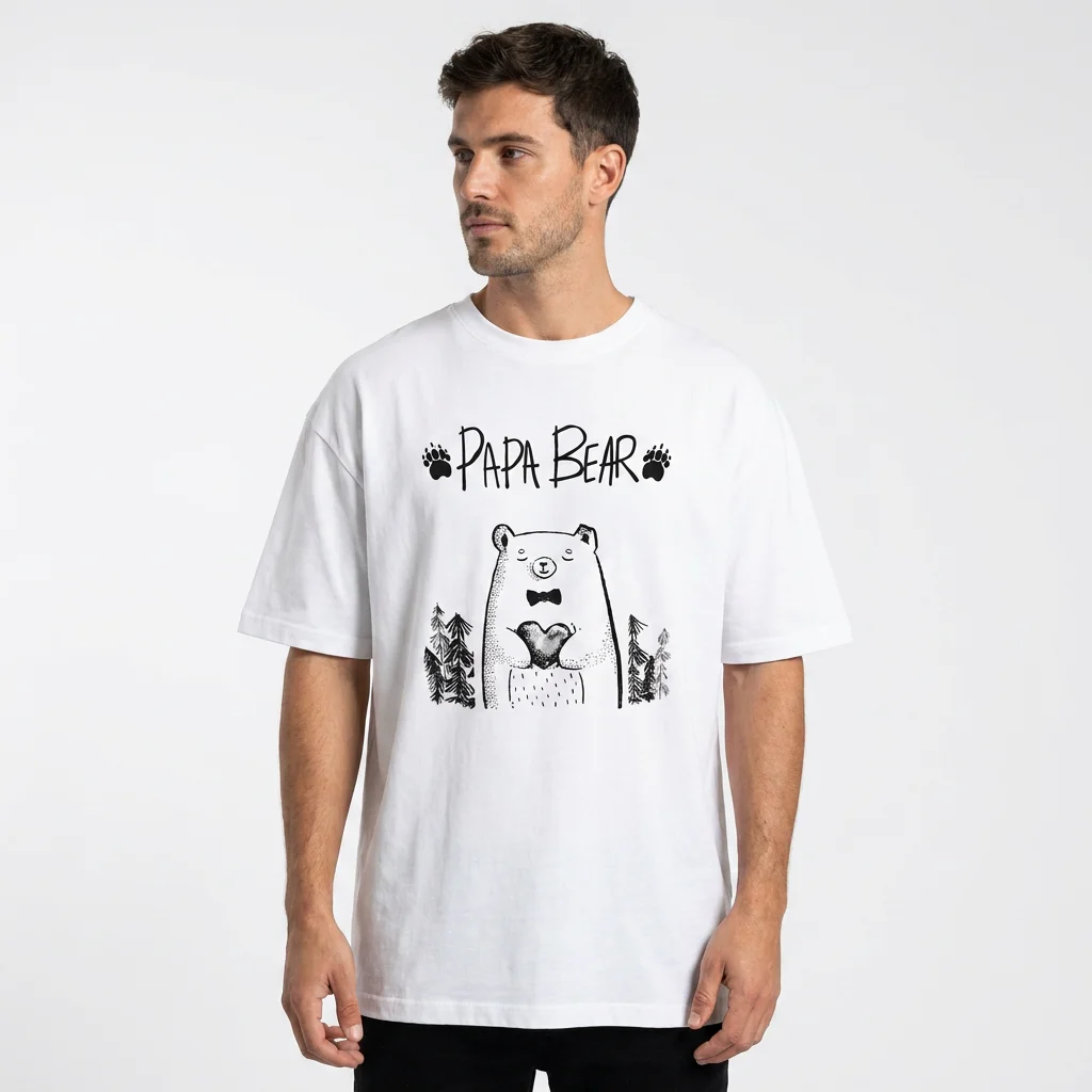Justin Bieber Papa Bear Shirt Rustic Woodland Bear Gift For New Dad And Grandpa