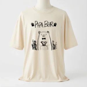 Justin Bieber Papa Bear Shirt Rustic Woodland Bear Gift For New Dad And Grandpa