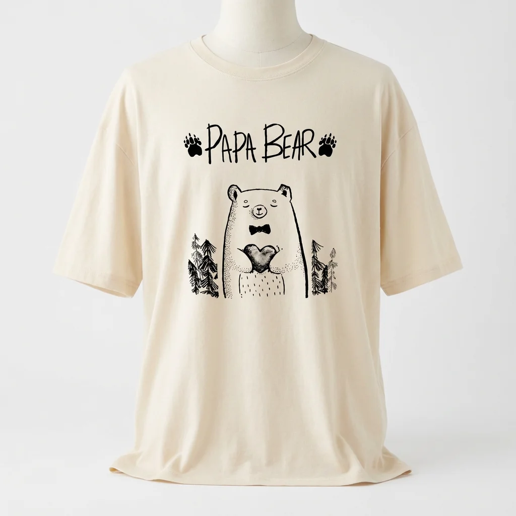 Justin Bieber Papa Bear Shirt Rustic Woodland Bear Gift For New Dad And Grandpa