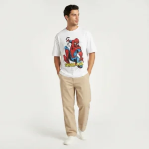 Classic Comic Spider-Man Graphic Tee Vintage Superhero Shirt for Marvel Fans Back to School