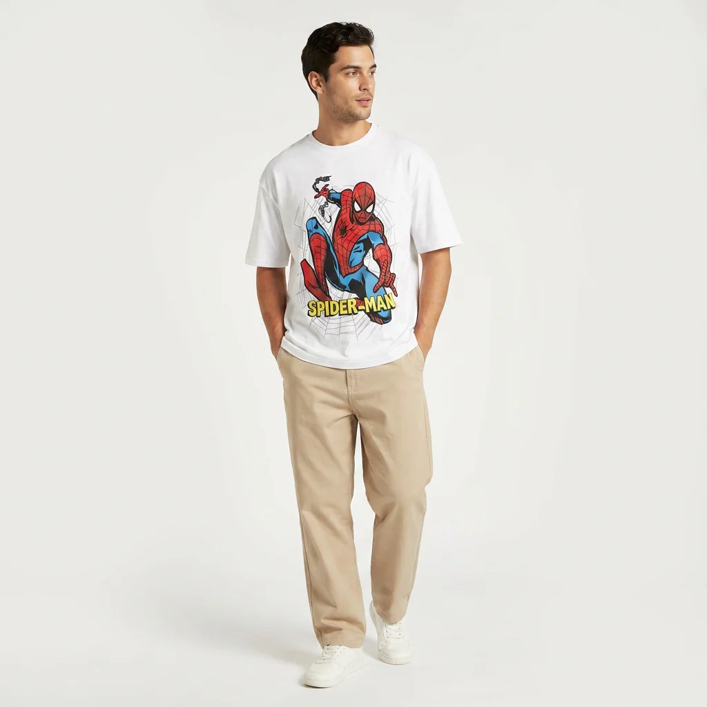 Classic Comic Spider-Man Graphic Tee Vintage Superhero Shirt for Marvel Fans Back to School