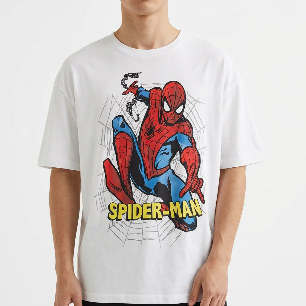Classic Comic Spider-Man Graphic Tee Vintage Superhero Shirt for Marvel Fans Back to School