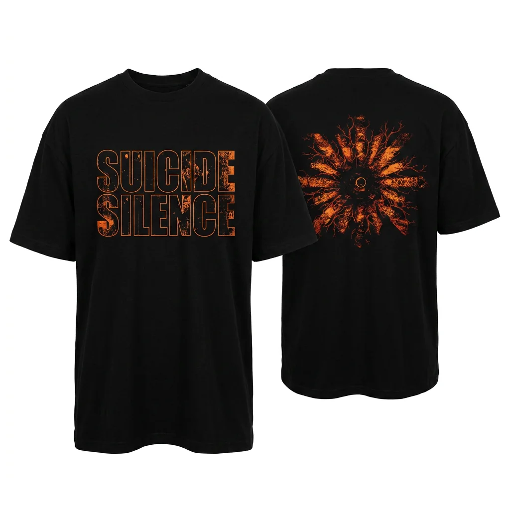 Suicide Silence Reminders Of Hell Tour 2026 Graphic Tee Deathcore Metal Band T-Shirt For Concert Season