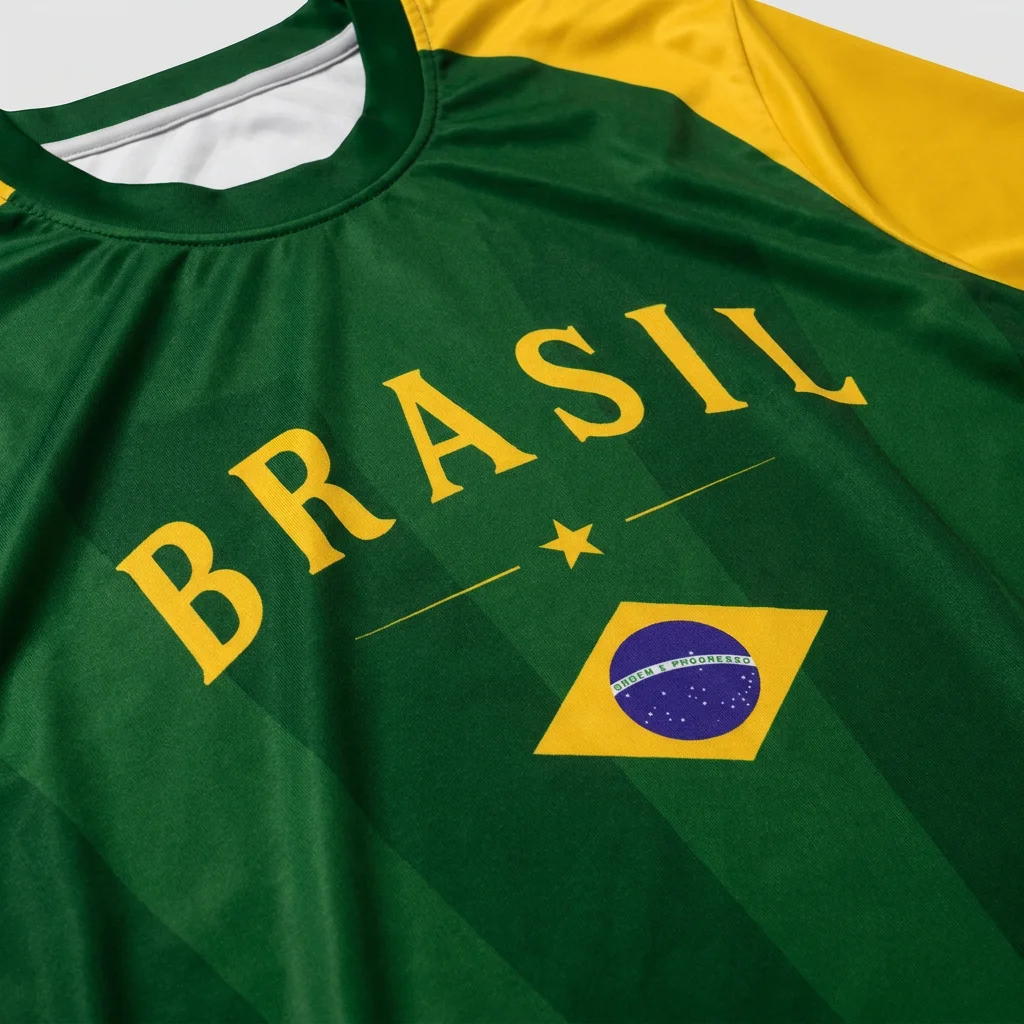 Brasil Soccer Jersey Style Tee Brazil Flag Pride Graphic Shirt For Sports Fans