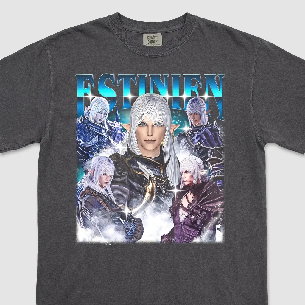 Estinien Estinien Varlineau Vintage Bootleg Style Tee Final Fantasy XIV Gamer Gift