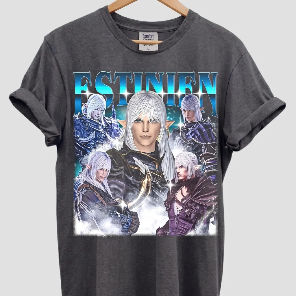 Estinien Estinien Varlineau Vintage Bootleg Style Tee Final Fantasy XIV Gamer Gift