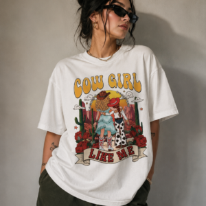 Retro Cowgirl Best Friend Graphic Tee I Knew I'd Like Me Vintage Western T-Shirt