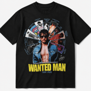 Benson Boone Wanted Man Tour 2026 Graphic Tee, Retro Concert Setlist Fan Shirt