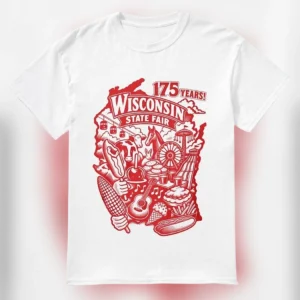 Years Wisconsin State Fair Tee 2026 Commemorative 175th Anniversary Souvenir Graphic Shirt