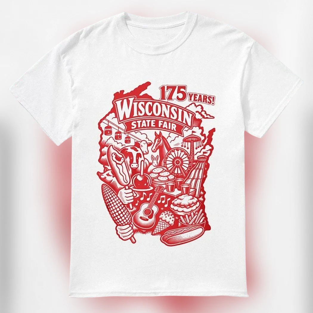 Years Wisconsin State Fair Tee 2026 Commemorative 175th Anniversary Souvenir Graphic Shirt