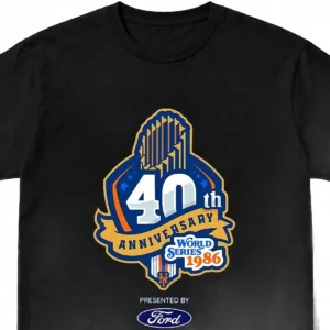 1986 Mets World Series 40th Anniversary Commemorative Tee, Vintage Baseball Champions Fan Shirt
