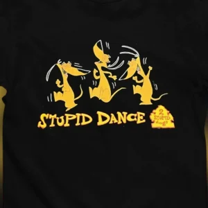 2 Stupid Dogs Stupid Dance Retro 90s Cartoon Tee, Vintage Funny Graphic Shirt Gift for Animation Fans