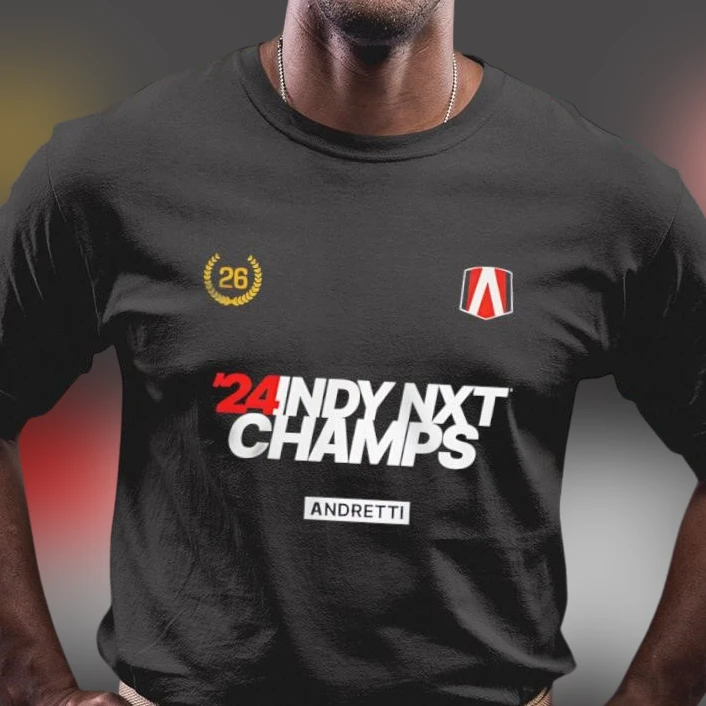 24 Indy NXT Champs Andretti Tee, Motorsports Racing Fan Graphic T-Shirt Gift
