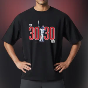 30 30 Baseball Club Graphic Tee, Retro Sports Milestone Baseball Player T-Shirt for Fans