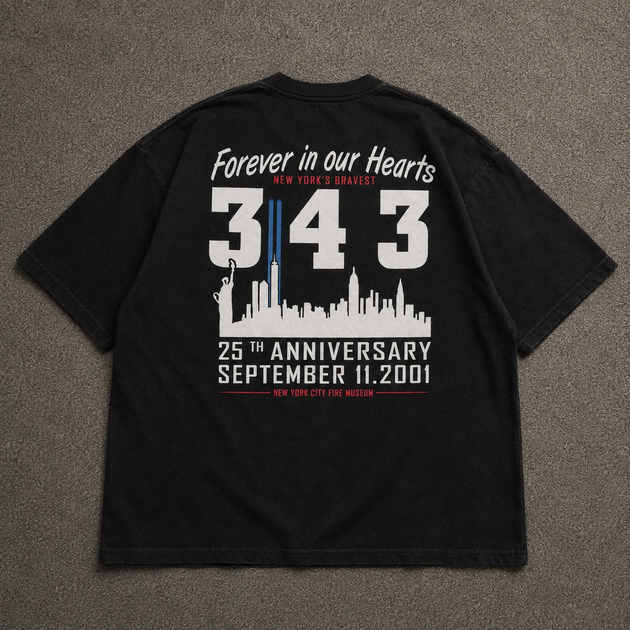 343-new-york-s-bravest-forever-in-our-hearts-25th-anniversary-9-11-memorial-tee.webp New York's Bravest Forever In Our Hearts 25th Anniversary 9/11 Memorial Tee