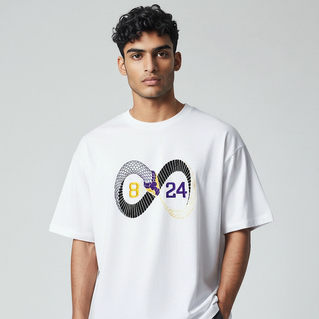 8 24 Kobe Bryant Tribute Graphic Tee, Mamba Infinity Snake B — Los Angeles 8 24 Kobe Bryant Tribute Graphic Tee, Mamba Infinity Snake Basketball Fan Shirt for Men and Women available at our Los Angeles warehouse