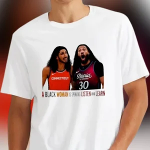 A Black Woman Is Speaking Listen and Learn Tee, Social Justice Statement Shirt